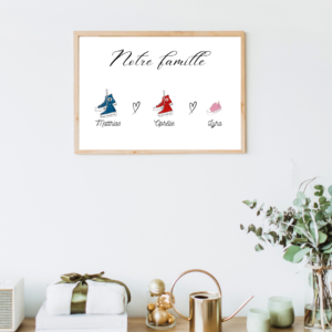 Affiche Famille tous en Chaussure